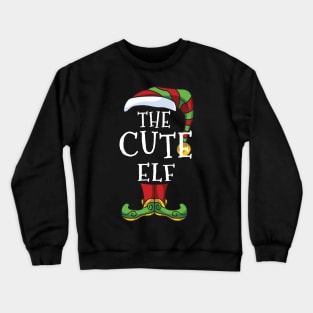 Cute Elf Family Matching Christmas Holiday Group Gift Pajama Crewneck Sweatshirt